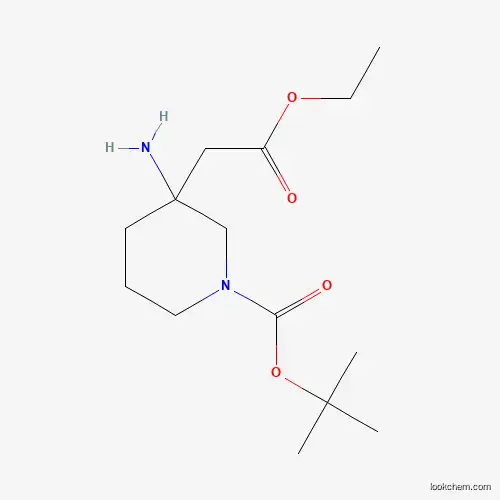 tert-butyl 3-aMino-3-(2-ethoxy-2-oxoethyl)piperidine-1-carboxylate