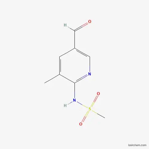 Molecular Structure of 1289162-29-3 (n-(5-Formyl-3-methylpyridin-2-yl)methanesulfonamide)