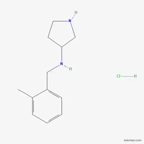 Molecular Structure of 1289384-77-5 (N-(2-Methylbenzyl)pyrrolidin-3-amine hydrochloride)