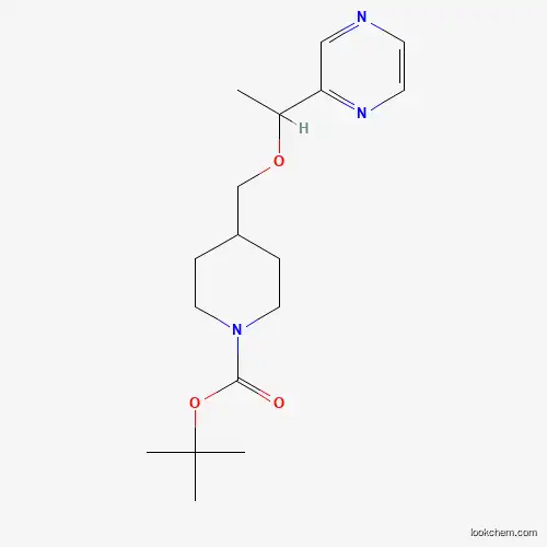 tert-Butyl 4-((1-(pyrazin-2-yl)ethoxy)methyl)piperidine-1-carboxylate