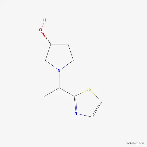 Molecular Structure of 1289689-30-0 ((3R)-1-(1-(Thiazol-2-yl)ethyl)pyrrolidin-3-ol)