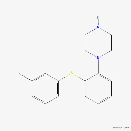 Molecular Structure of 1293489-69-6 (1-(2-(m-Tolylthio)phenyl)piperazine)