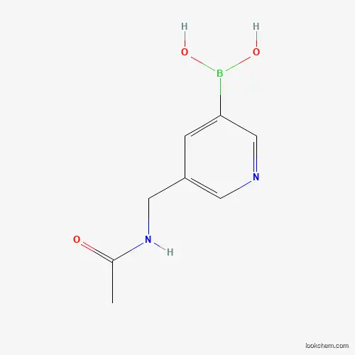 Molecular Structure of 1310403-80-5 ((5-(Acetamidomethyl)pyridin-3-yl)boronic acid)