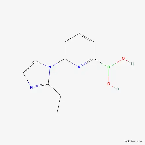 Molecular Structure of 1310404-09-1 ((6-(2-Ethyl-1H-imidazol-1-yl)pyridin-2-yl)boronic acid)