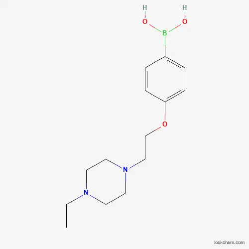 Molecular Structure of 1313736-64-9 (4-(2-(4-Ethylpiperazin-1-yl)ethoxy)phenylboronic acid)