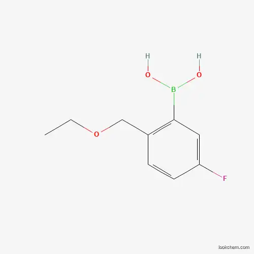 Molecular Structure of 1333391-62-0 ((2-(Ethoxymethyl)-5-fluorophenyl)boronic acid)