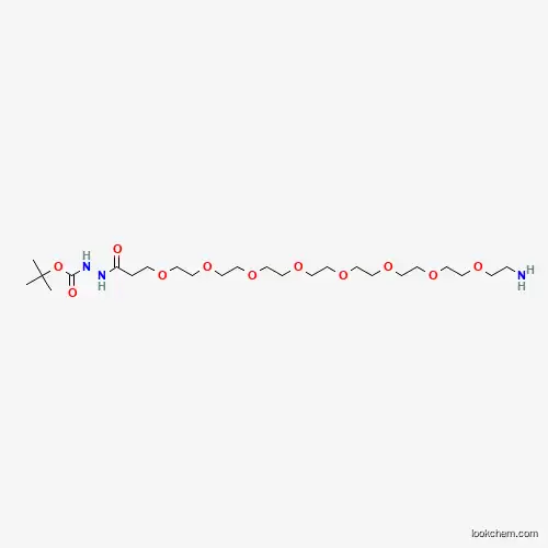 Molecular Structure of 1334169-96-8 (Amino-PEG8-t-Boc-Hydrazide)