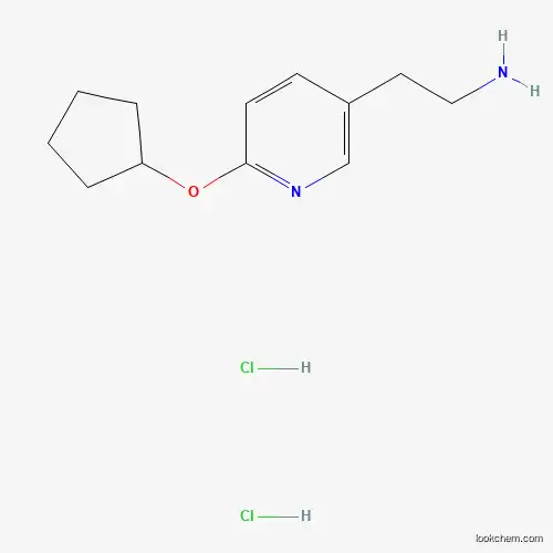 Molecular Structure of 1337879-88-5 (2-(6-(Cyclopentyloxy)pyridin-3-yl)ethanamine dihydrochloride)