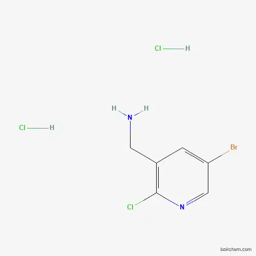 Molecular Structure of 1337881-24-9 ((5-Bromo-2-chloropyridin-3-yl)methanamine dihydrochloride)