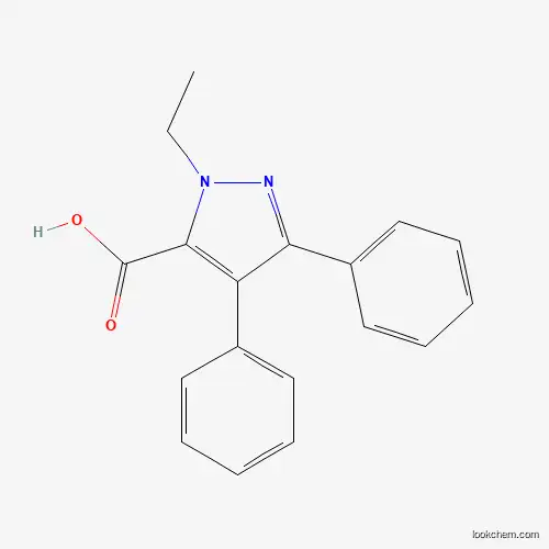 Molecular Structure of 1338247-54-3 (1-ethyl-3,4-diphenyl-1H-pyrazole-5-carboxylic acid)