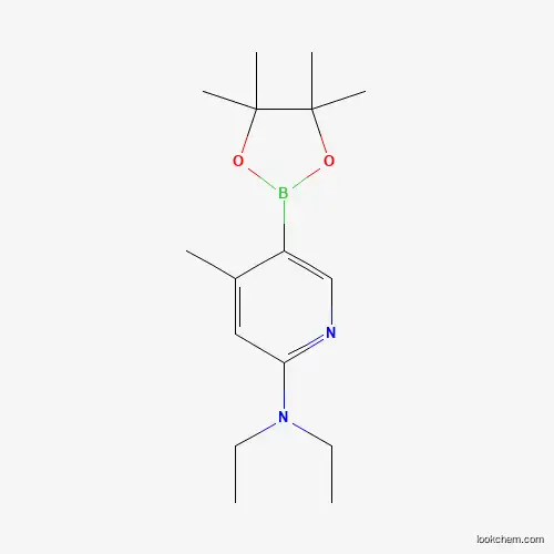 Molecular Structure of 1351206-51-3 (n,n-Diethyl-4-methyl-5-(4,4,5,5-tetramethyl-1,3,2-dioxaborolan-2-yl)pyridin-2-amine)