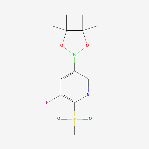 3-fluoro-5-(4,4,5,5-tetramethyl-1,3,2-dioxaborolan-2-yl)-2-(methylsulfonyl)pyridine
