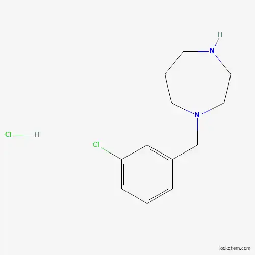 Molecular Structure of 1353978-99-0 (1-(3-Chlorobenzyl)-1,4-diazepane hydrochloride)