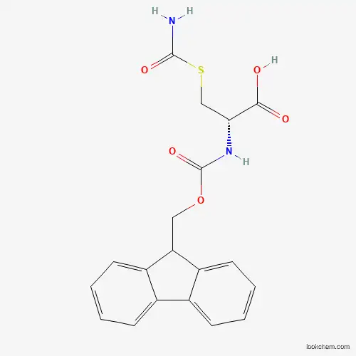 Molecular Structure of 1354488-29-1 ((2S)-3-Carbamoylsulfanyl-2-(9H-fluoren-9-ylmethoxycarbonylamino)propanoic acid)