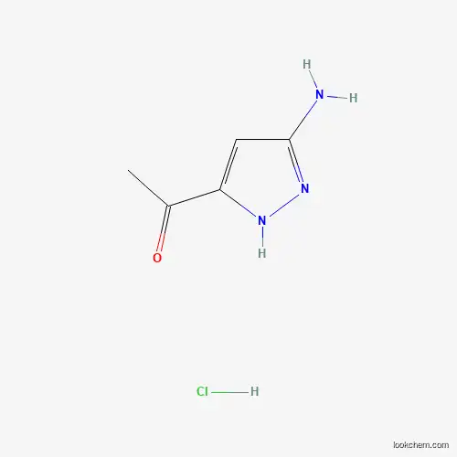 Molecular Structure of 1373267-26-5 (1-(3-Amino-1H-pyrazol-5-yl)ethanone hydrochloride)