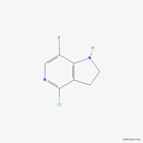Molecular Structure of 1374652-21-7 (4-Chloro-7-fluoro-2,3-dihydro-1H-pyrrolo[3,2-C]pyridine)