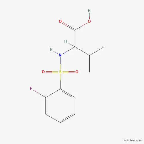Molecular Structure of 1009676-99-6 (2-{[(2-Fluorophenyl)sulfonyl]amino}-3-methylbutanoic acid)