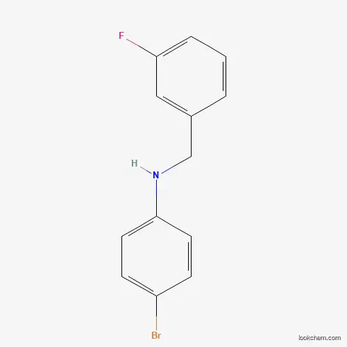 Molecular Structure of 1019545-35-7 (4-Bromo-N-(3-fluorobenzyl)aniline)