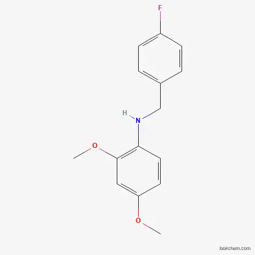 Molecular Structure of 1019594-96-7 (N-(4-Fluorobenzyl)-2,4-dimethoxyaniline)