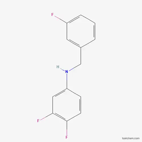 Molecular Structure of 1019621-50-1 (3,4-Difluoro-N-(3-fluorobenzyl)aniline)