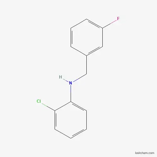 Molecular Structure of 1019623-99-4 (2-Chloro-N-(3-fluorobenzyl)aniline)