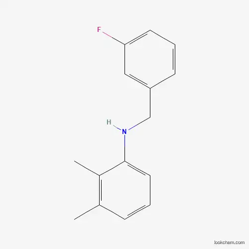 Molecular Structure of 1021115-50-3 (N-(3-Fluorobenzyl)-2,3-dimethylaniline)