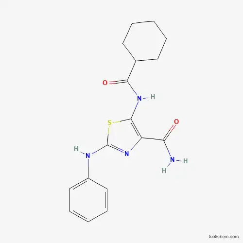 Molecular Structure of 1031602-63-7 (5-(Cyclohexanecarboxamido)-2-(phenylamino)thiazole-4-carboxamide)