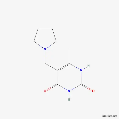 Molecular Structure of 1033463-16-9 (6-methyl-5-(1-pyrrolidinylmethyl)-2,4(1H,3H)-pyrimidinedione)