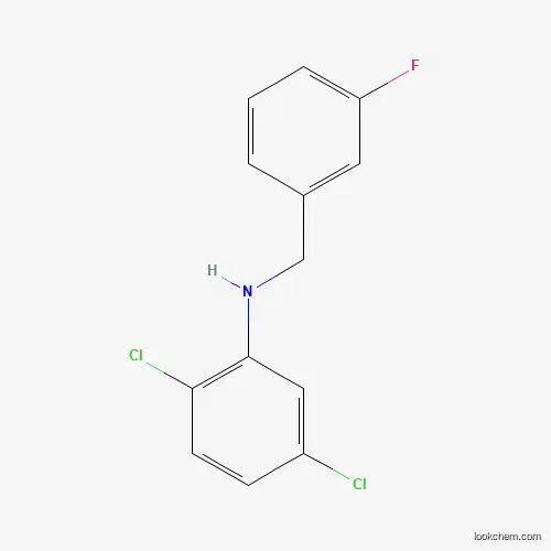 Molecular Structure of 1036448-49-3 (2,5-Dichloro-N-(3-fluorobenzyl)aniline)