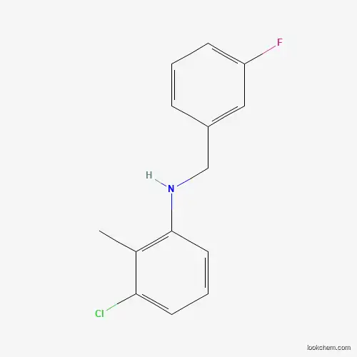Molecular Structure of 1036531-56-2 (3-Chloro-N-(3-fluorobenzyl)-2-methylaniline)