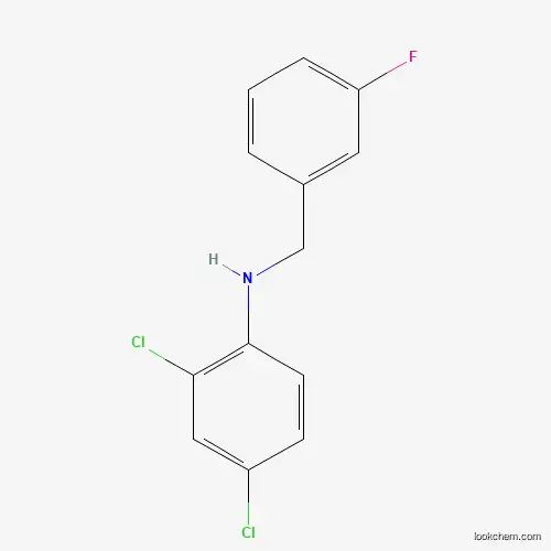Molecular Structure of 1036576-63-2 (2,4-Dichloro-N-(3-fluorobenzyl)aniline)