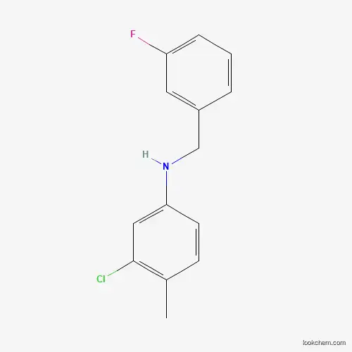 Molecular Structure of 1036588-48-3 (3-Chloro-N-(3-fluorobenzyl)-4-methylaniline)