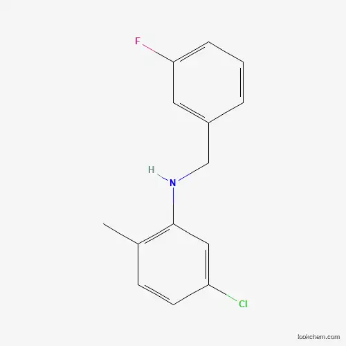 Molecular Structure of 1036621-04-1 (5-Chloro-N-(3-fluorobenzyl)-2-methylaniline)