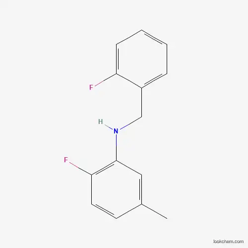 Molecular Structure of 1039824-40-2 (2-Fluoro-N-(2-fluorobenzyl)-5-methylaniline)