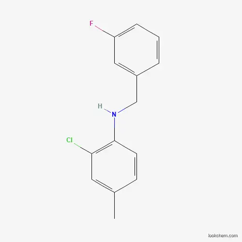 Molecular Structure of 1040019-02-0 (2-Chloro-N-(3-fluorobenzyl)-4-methylaniline)