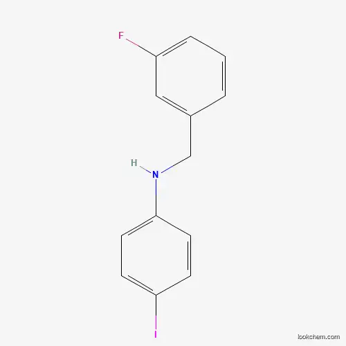 Molecular Structure of 1040064-37-6 (N-(3-Fluorobenzyl)-4-iodoaniline)