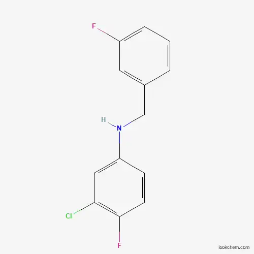 Molecular Structure of 1040309-97-4 (3-Chloro-4-fluoro-N-(3-fluorobenzyl)aniline)