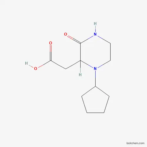 Molecular Structure of 1042697-00-6 ((1-Cyclopentyl-3-oxo-2-piperazinyl)acetic acid)