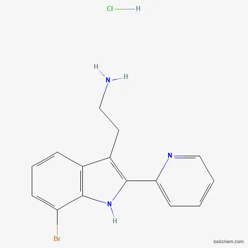 Molecular Structure of 1052405-41-0 (2-[7-Bromo-2-(pyridin-2-yl)-1H-indol-3-yl]ethylamine hydrochloride)