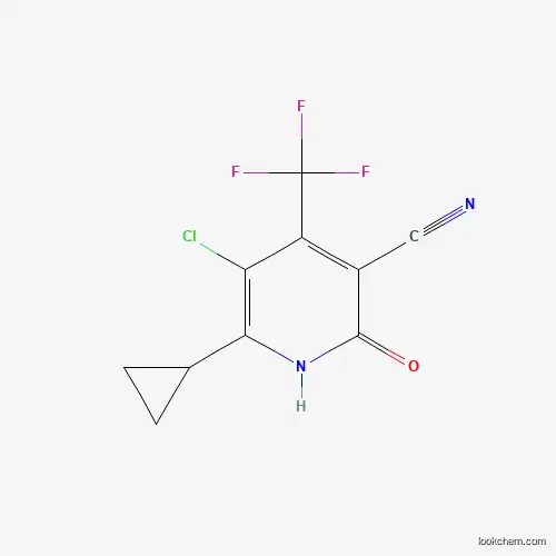 Molecular Structure of 1092352-56-1 (5-Chloro-6-cyclopropyl-2-hydroxy-4-(trifluoromethyl)nicotinonitrile)