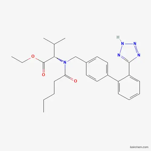 ethyl N-((2'-(1H-tetrazol-5-yl)-[1,1'-biphenyl]-4-yl)methyl)-N-pentanoyl-L-valinate