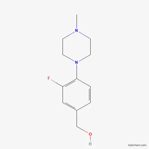 Molecular Structure of 1152513-19-3 ((3-Fluoro-4-(4-methylpiperazin-1-yl)phenyl)methanol)