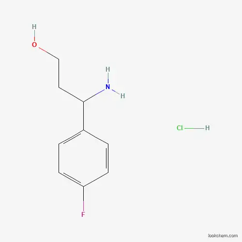 Molecular Structure of 1159822-93-1 (3-Amino-3-(4-fluorophenyl)propan-1-ol hydrochloride)