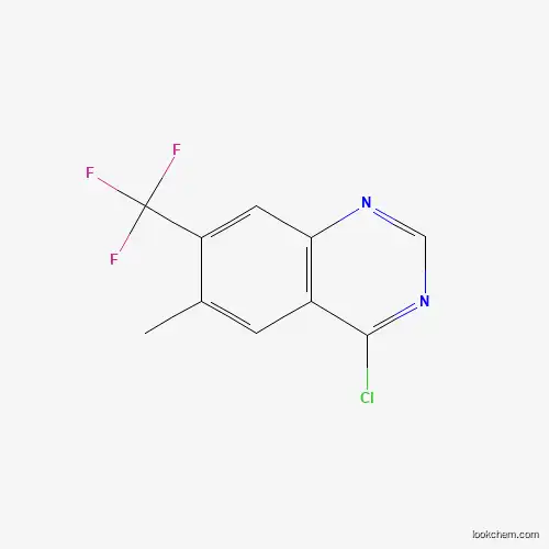 Molecular Structure of 1160994-15-9 (4-Chloro-6-methyl-7-(trifluoromethyl)quinazoline)