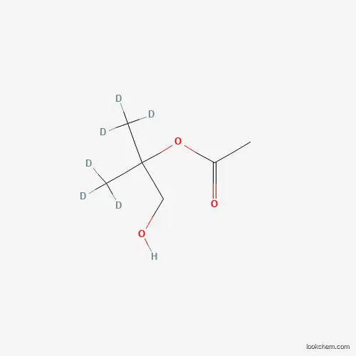 Molecular Structure of 1185110-46-6 (2-Acetoxy-2-methyl-1-propanol-d6)