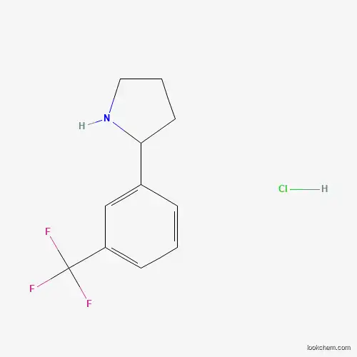 Molecular Structure of 1197237-16-3 (2-(3-(Trifluoromethyl)phenyl)pyrrolidine hydrochloride)