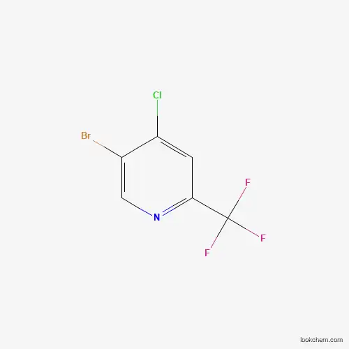 Molecular Structure of 1211537-20-0 (5-Bromo-4-chloro-2-(trifluoromethyl)pyridine)