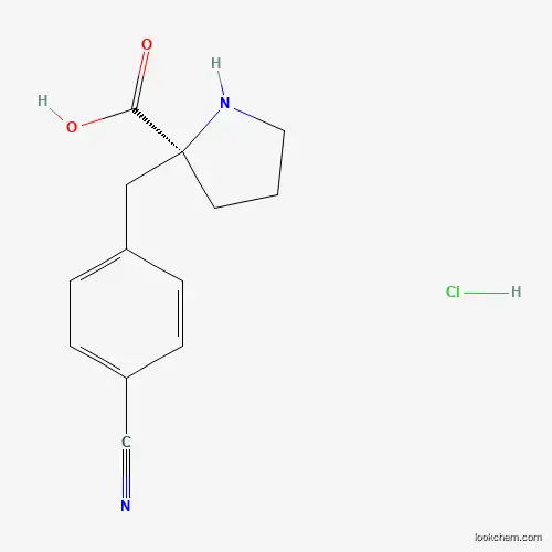 (2S)-2-[(4-cyanophenyl)methyl]pyrrolidine-2-carboxylic acid,hydrochloride