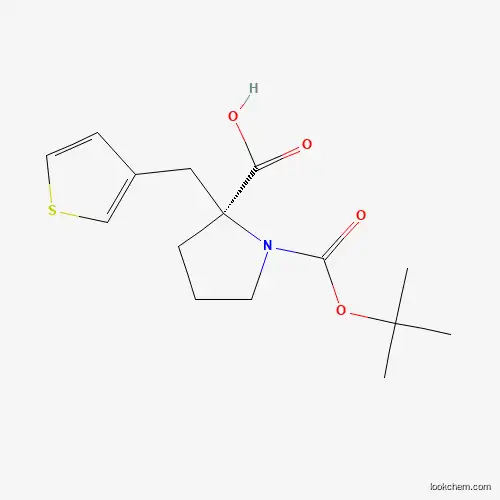 Molecular Structure of 1217714-91-4 (Boc-(S)-alpha-(3-thiophenylmethyl)-proline)