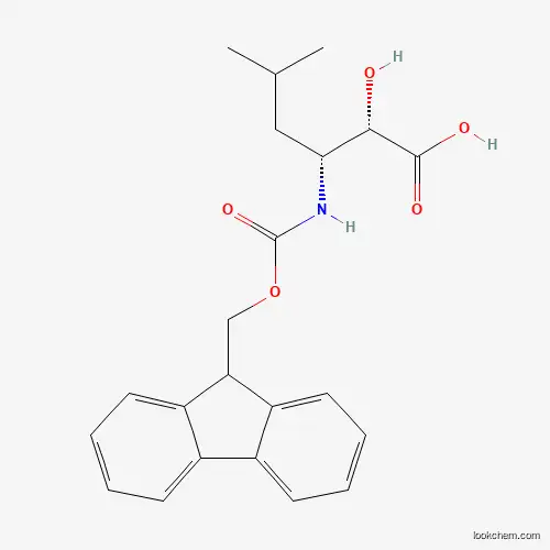 Molecular Structure of 1217779-00-4 (Fmoc-(2R,3R)-3-amino-2-hydroxy-5-methylhexanoic acid)